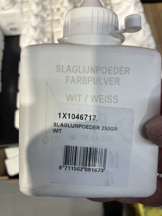 Ca. 47x Skandia slaglijnpoeder wit